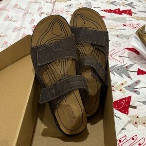 Clarks Dark Brown Men's Flip-Flops